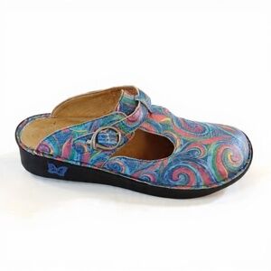 Alegria Vibrant Swirl Unique Fashion Statement Shoes Size 39.